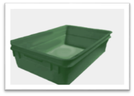 GATTO DOUGH TRAY GREEN 600 x 400 x 200mm