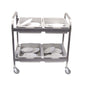 DISH CLEARING TROLLEY S/STEEL WITH 4 TOTE BOXES 870 X 545 X 930MM (Global)