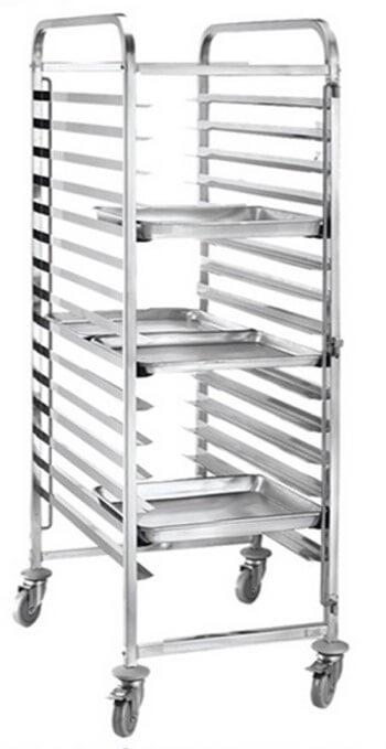 GATTO 15 TIER DOUBLE GASTRONORM TROLLEY STAINLESS STEEL (TRAY SIZE GN2/1)