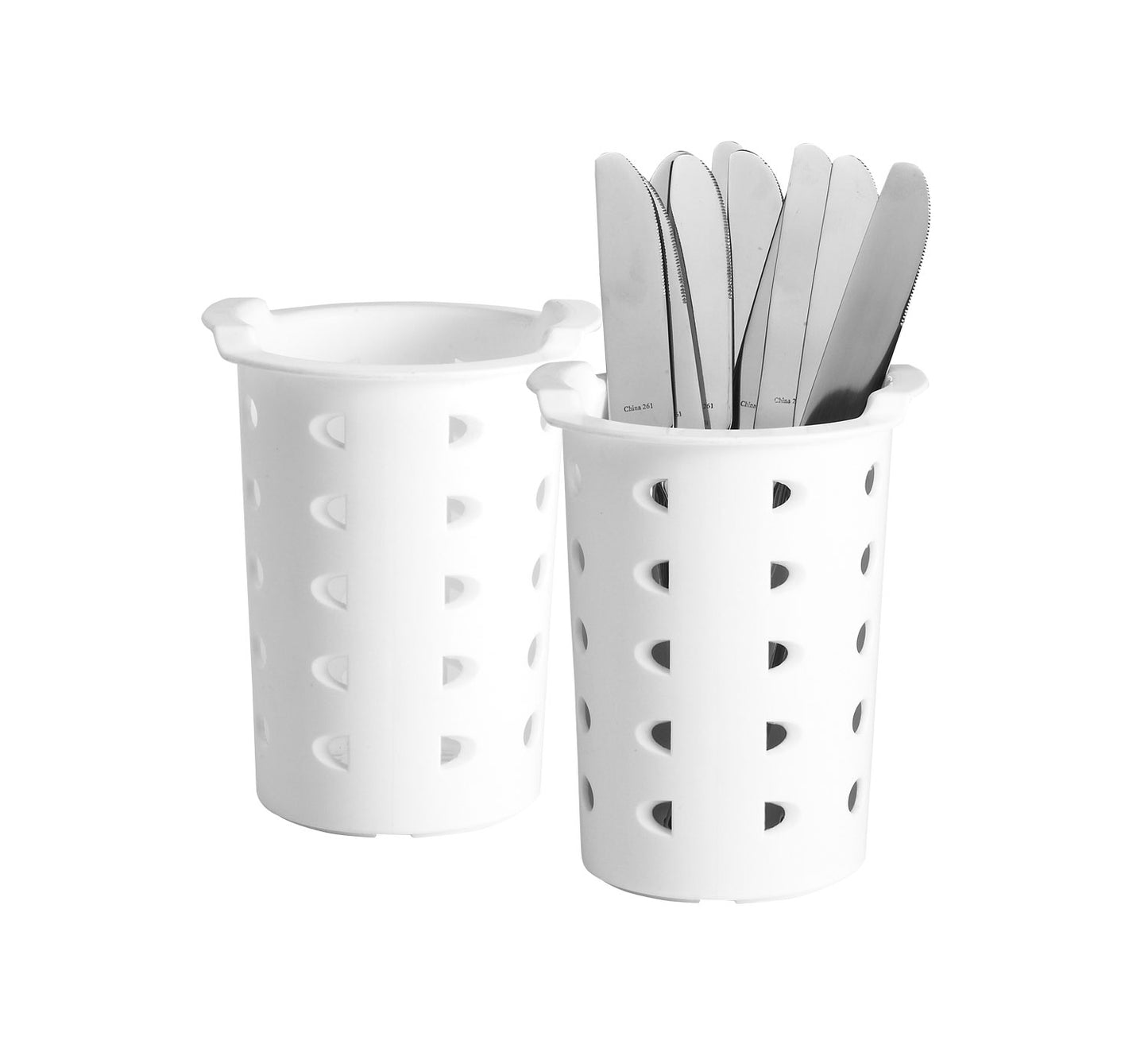 CUTLERY HOLDERS - FLATWARE CYLINDER - WHITE (Cambro)