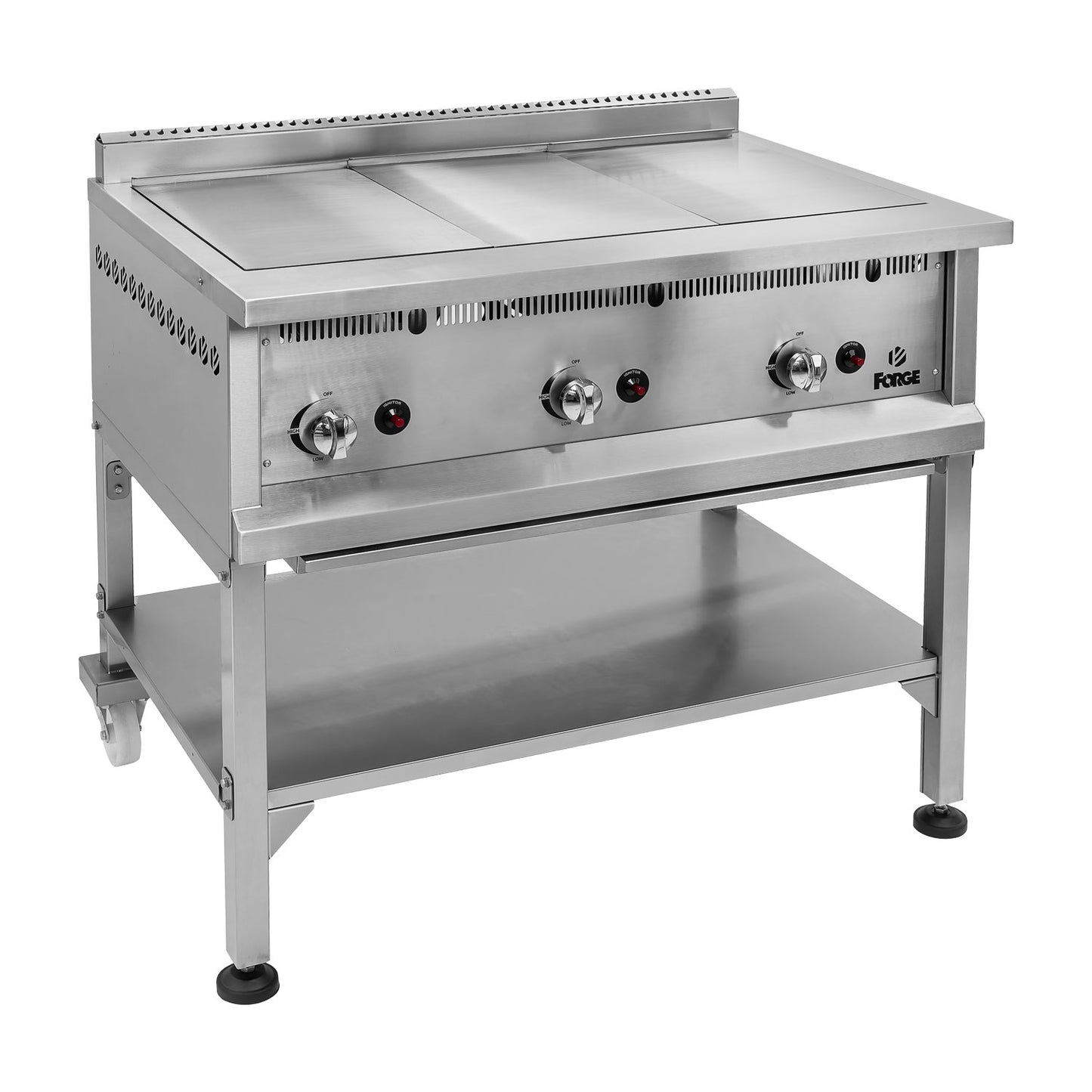 HEAVY DUTY STOVE FORGE – FLAT TOP – GAS – 3 BURNER