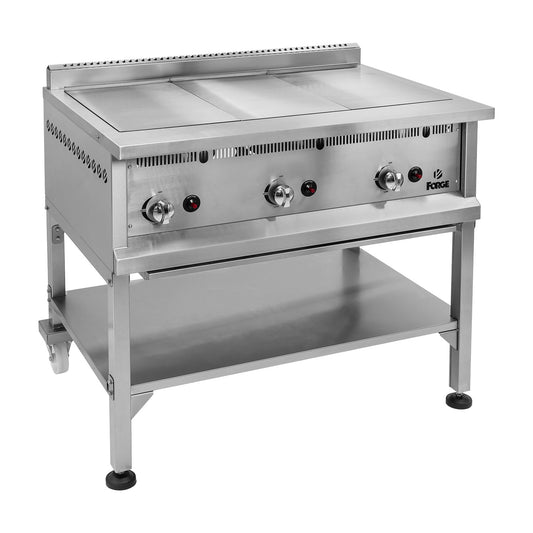 HEAVY DUTY STOVE FORGE – FLAT TOP – GAS – 3 BURNER