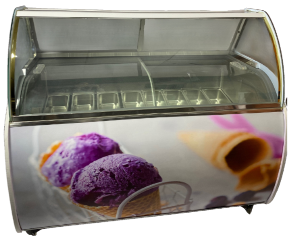 PACIFIC GELATO FLOOR STANDING DISPLAY FREEZER - 16 FLAVOUR - 1540 x 835 x 1290mm