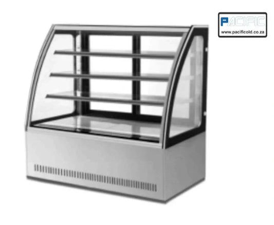 PACIFIC CURVED GLASS DISPLAY- COLD- 1500W X 740D X 1360H