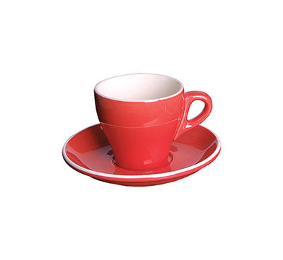 CAPPUCCINO SAUCER RED - 14.2CM (12) (Fortis)