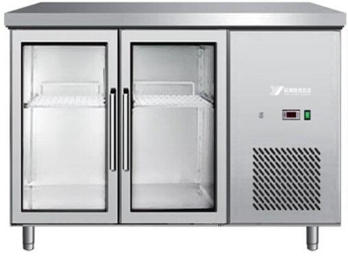 PACIFIC 2 DOOR GLASS UNDERBAR REFRIGERATOR 1390 X 700 X 850MM (NO LOCK AVAILABLE)