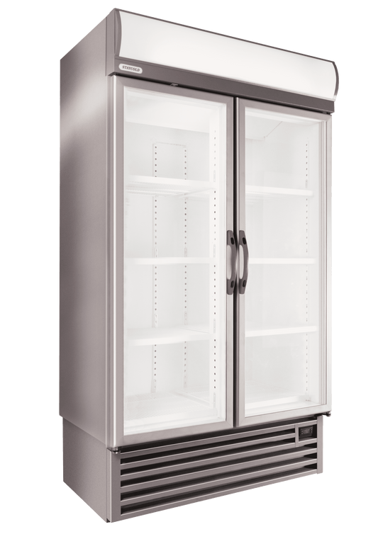 STAYCOLD Upright Double Glass Door Freezer