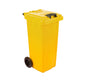 MOBILE REFUSE BIN 120LT (YELLOW) PLASTIC (Global)