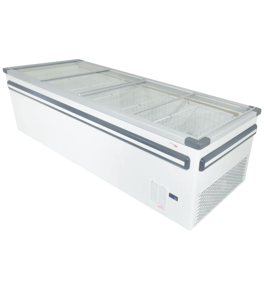 FRIDGE STAR VISI TOP 4 GLASS LIDS ISLAND FREEZER INCL BASKETS (1055 LT)