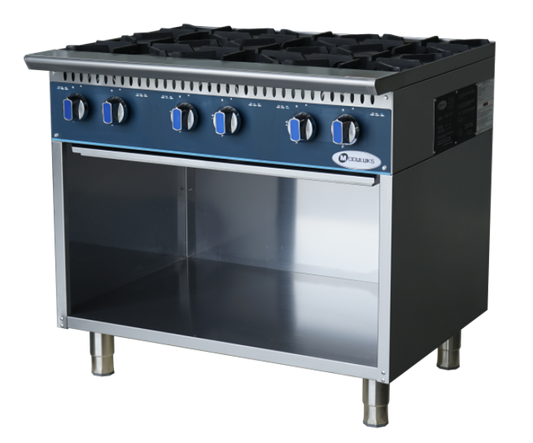 MODULUKS 6 BURNER BOILING TABLE - HEAVY DUTY RANGE - WITHOUT FLAME FAILURE