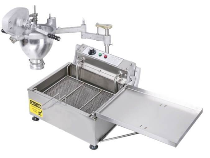 GATTO HAND OPERATED DOUGHNUT FORMER WITH 2 MOULDS AND FRYER