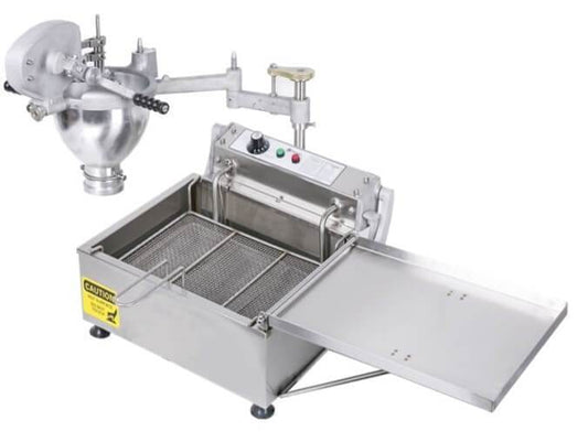 GATTO HAND OPERATED DOUGHNUT FORMER WITH 2 MOULDS AND FRYER