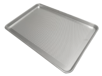 GATTO PRESSED ALUMINIZED STEEL BAKING TRAY 400 X 600 X 30MM - PERFORATED