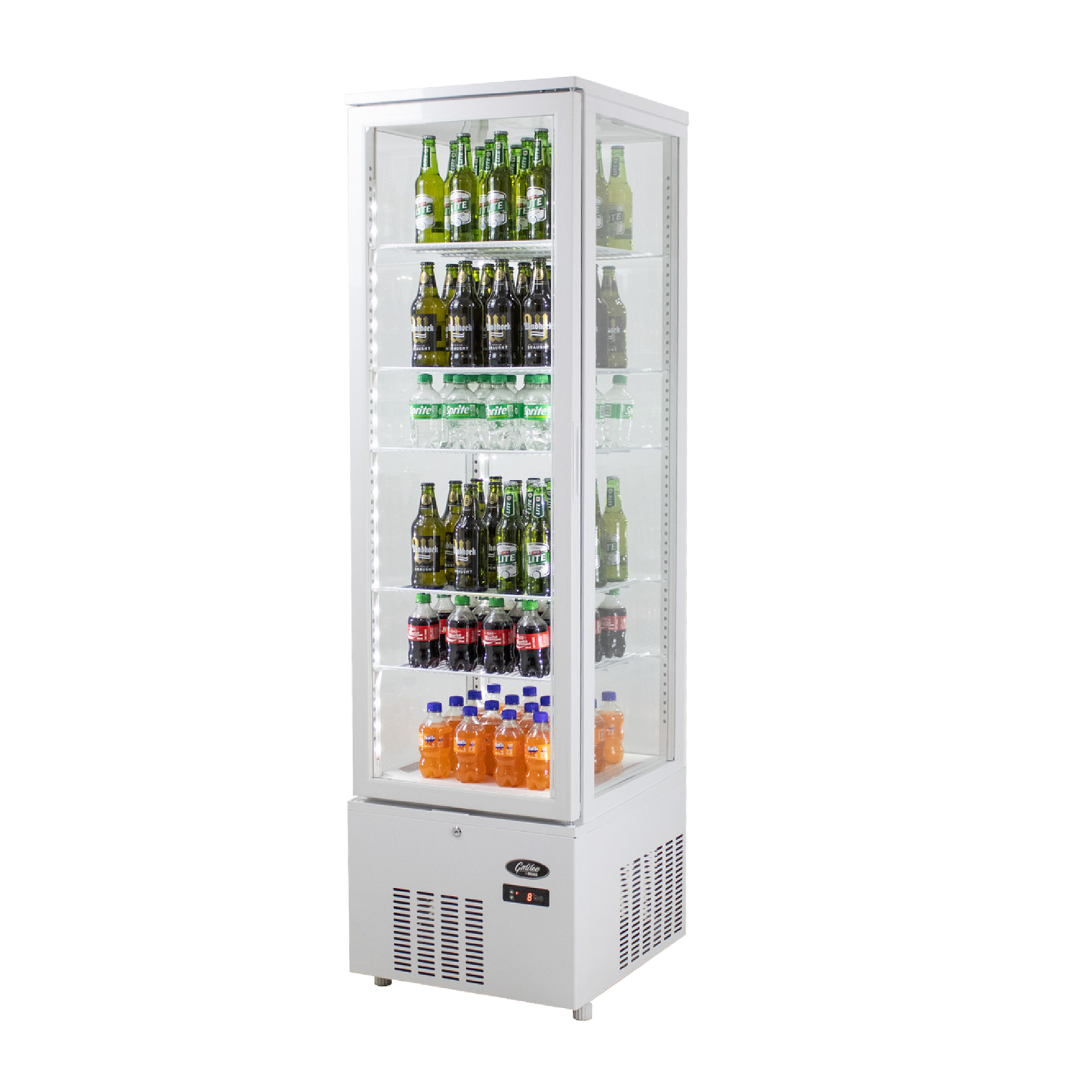 Refrigerated glass display cabinet - 279Lt, White (POLARCAB)