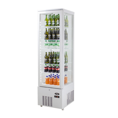 Refrigerated glass display cabinet - 279Lt, White (POLARCAB)