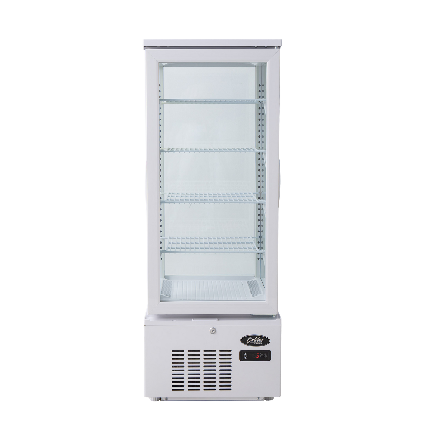 Refrigerated glass display cabinet - 279Lt, White (POLARCAB)