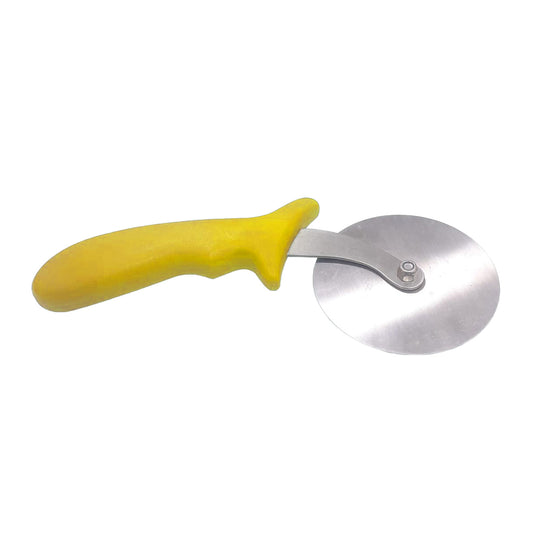 PIZZA CUTTER (YELLOW) PLASTIC HANDLE 100MM