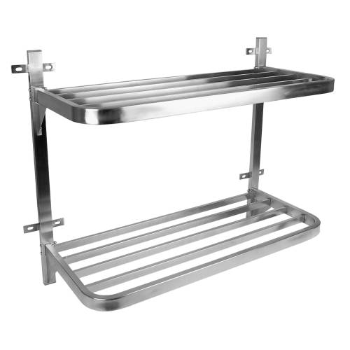 POT RACK S/STEEL - DOUBLE WALL MOUNTED 900 X 400 X 760MM (Global)
