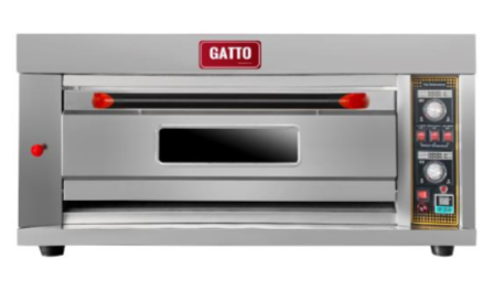 GATTO 1 DECK 2 TRAY ELECTRIC PIZZA OVEN WITH CERAMIC FLOORS - EXCLUDES TRAYS (600 X 400 TRAY)