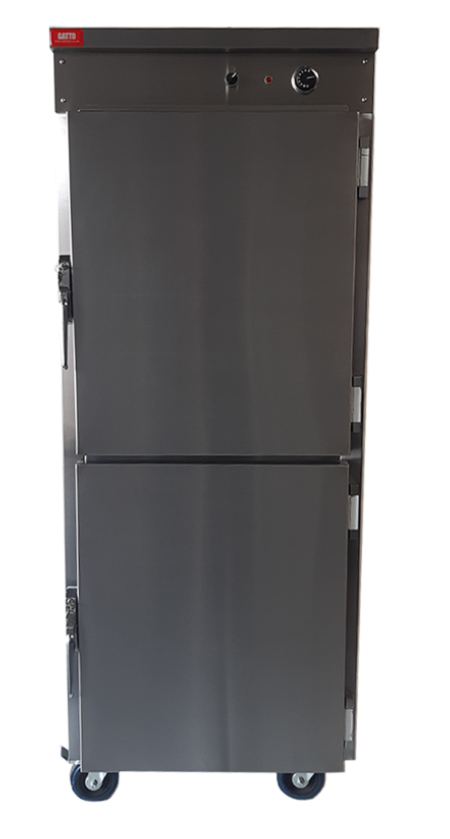 GATTO HEAVY DUTY MOBILE FOOD WARMING CART (2 X 1/2 DOORS) - 16 TIER (EXCL. GRIDS)