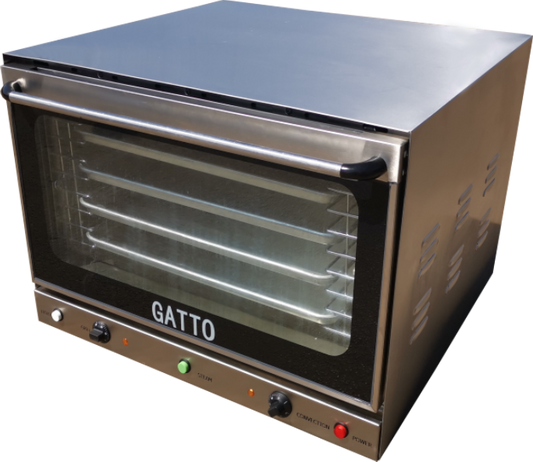 GATTO 4 PAN CONVECTION OVEN WITH MANUAL STEAM INJECTION - PAN 600 x 400MM