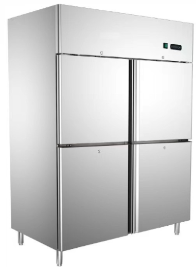 PACIFIC UPRIGHT DOUBLE DOOR FREEZER (4 X 1/2 DOOR) - GN RANGE - STAINLESS STEEL