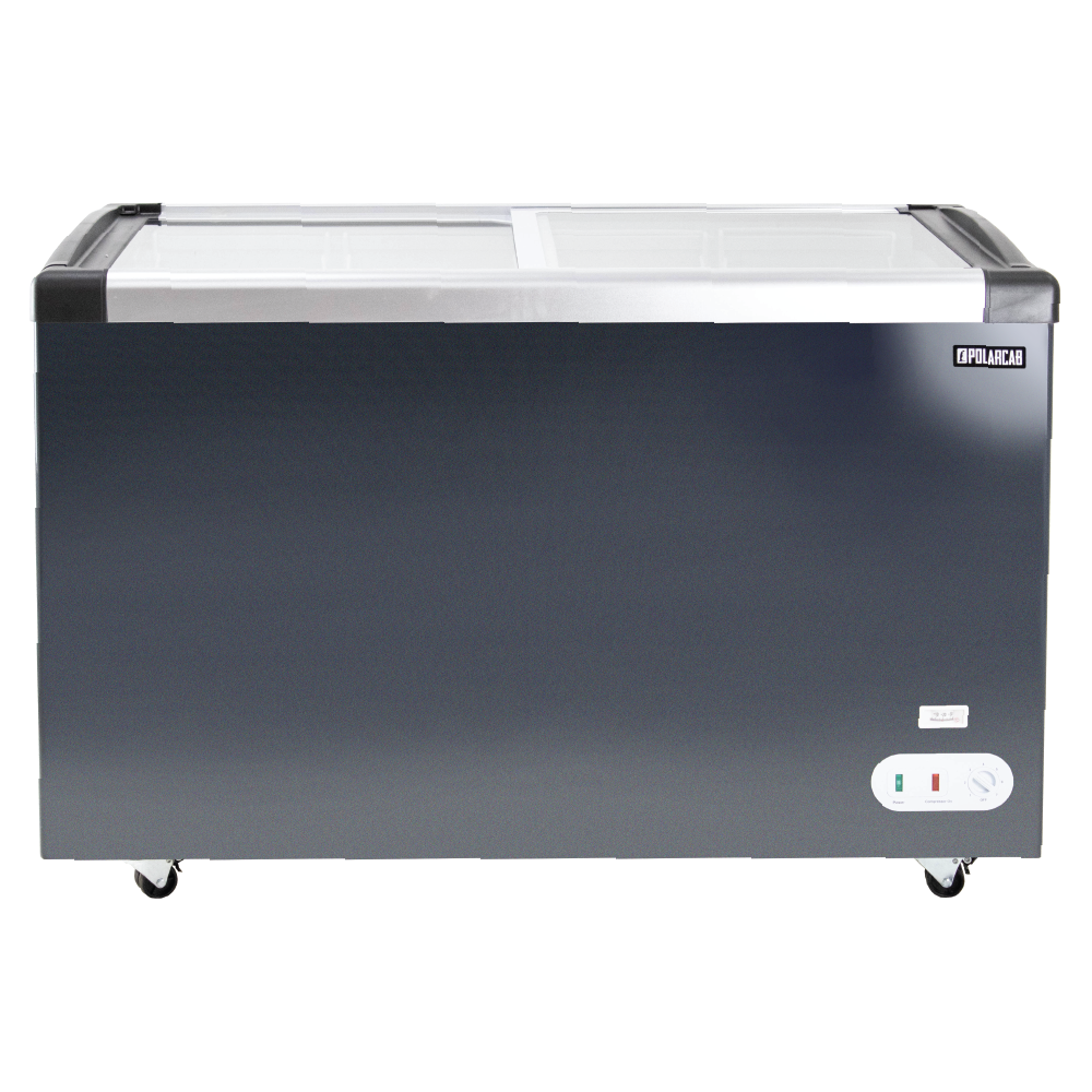Island Freezer W Sliding Glass Top -355L
