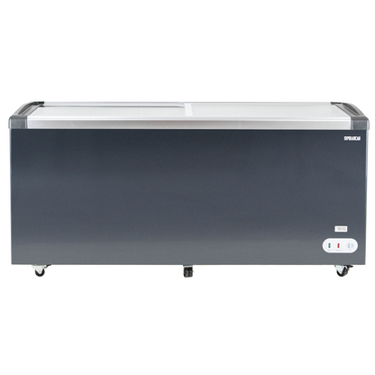 Island Freezer W Sliding Glass Top -545L