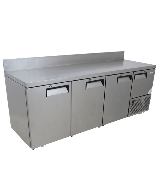 FRIDGE STAR UNDER BAR FRIDGE S/S EXTERIOR 3 AND HALF SWING SOLID DOORS INCL
CASTORS AND EMS - SPLASH BACK