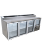 FRIDGE STAR UNDER BAR FRIDGE S/S EXTERIOR 3 AND HALF SWING GLASS DOORS INCL
CASTORS AND EMS - PIZZA TOP