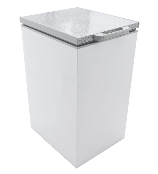 FRIDGE STAR CHEST FREEZER WITH WHITE EXTERIOR AND
GRANITE LID (110 LT)
