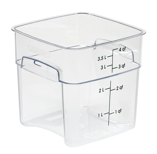 SQUARE POLYCARBONATE STORAGE CONTAINER CLEAR