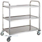 GATTO 3 TIER TEA TROLLEY - STAINLESS STEEL