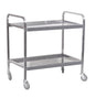 TEA TROLLEY S/STEEL HEAVY DUTY - 2 SHELF 930MM X 905 X 560MM - 20KG (Global)