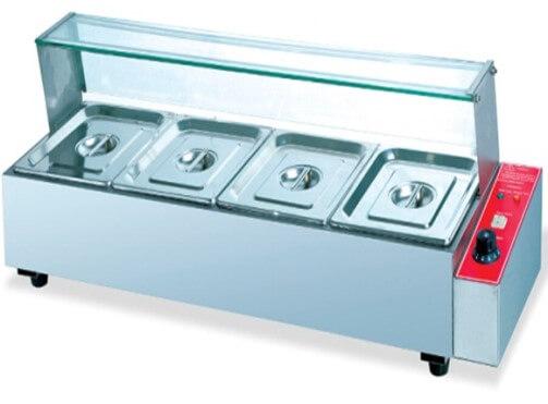 GATTO TABLE MODEL BAIN MARIE C/W SNEEZEGUARD- INCLUDES 4 X GN1/2 INSERTS + LIDS