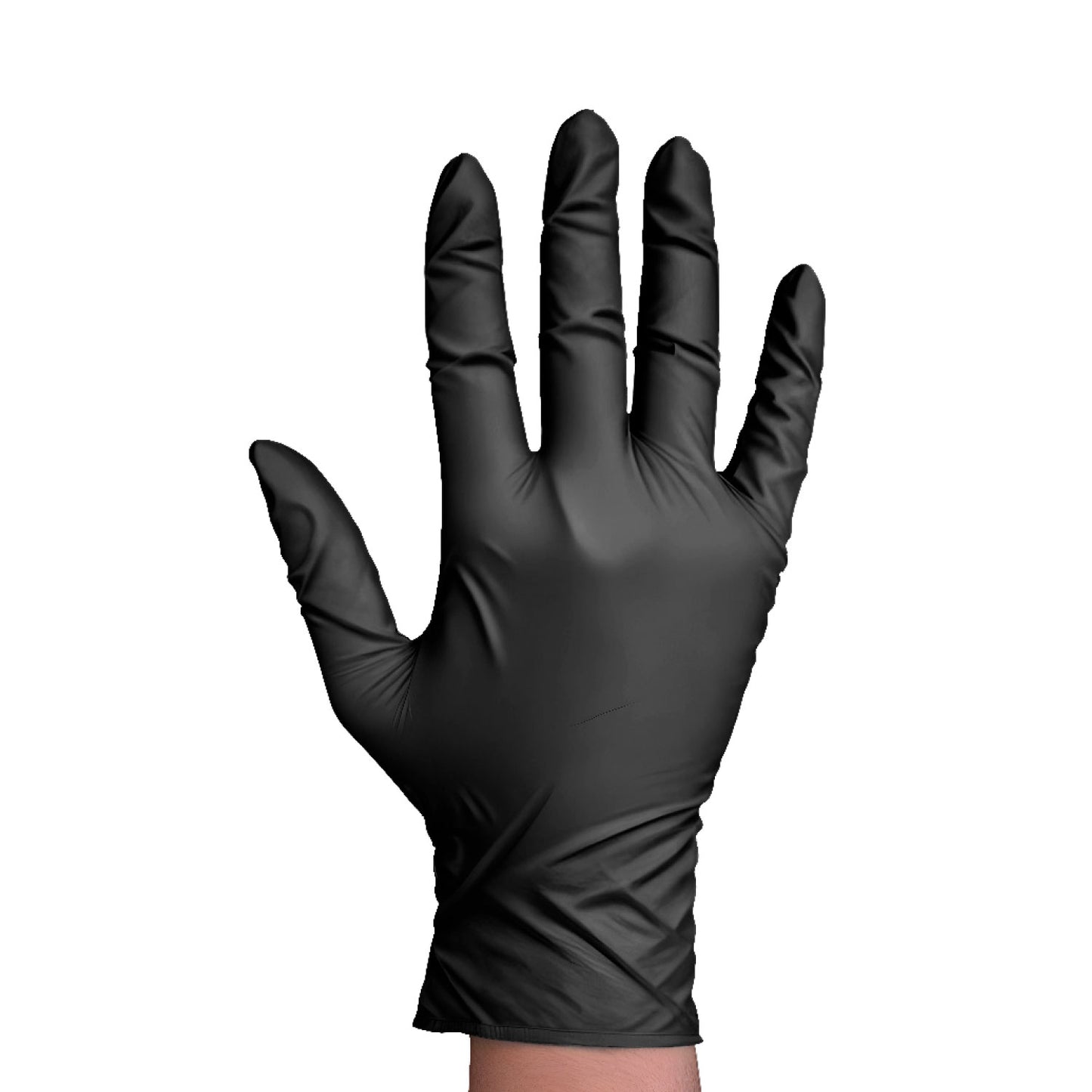 DISPOSABLE NITRILE POWDER FREE GLOVES - MEDIUM - BLACK PACK OF 100