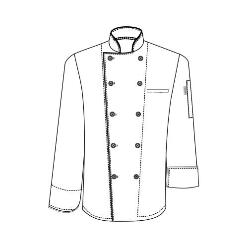 CHEFS UNIFORM JACKET EXECUTIVE MEN LONG - LARGE (Chef Equip)