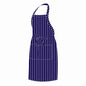 CHEFS UNIFORM FULL BIB APRON BUTCHERS (BLUE) STRIPE (Chef Equip)