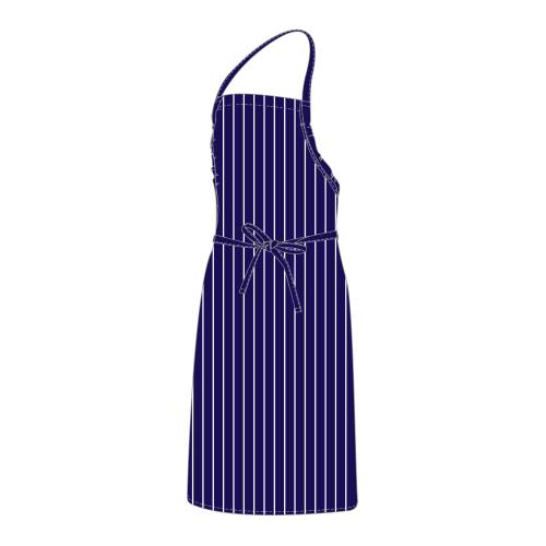 CHEFS UNIFORM - BIB APRON - BLACK PIN STRIPE (Chef Equip)