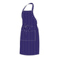 CHEFS UNIFORM - BIB APRON - BLACK CHALK STRIPE (Chef Equip)