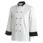 CHEFS UNIFORM JACKET CONTRAST LONG - X SMALL (Chef Equip)