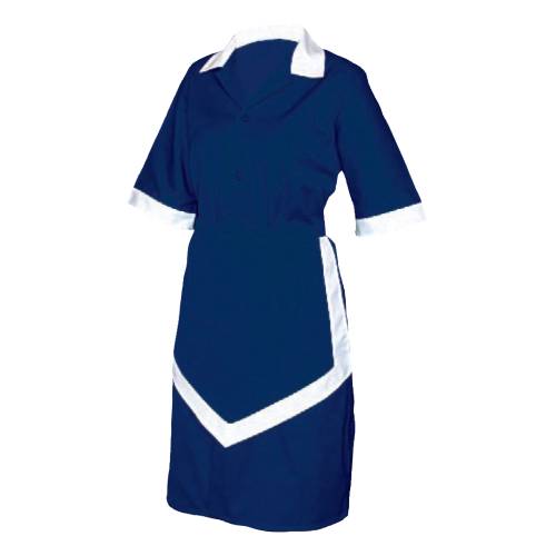 LADIES HOUSEKEEPING 3PC- NAVY AND WHITE - LARGE (Chef Equip)