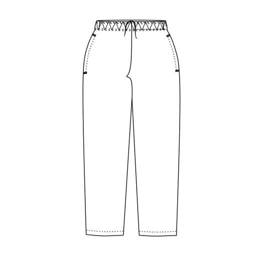 CHEFS UNIFORM - BAGGIES BLACK - XX LARGE - DRAWCORD (Chef Equip)