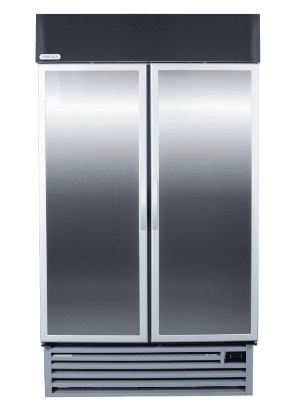 STAYCOLD Upright Double Solid Hinged Door Display Freezer