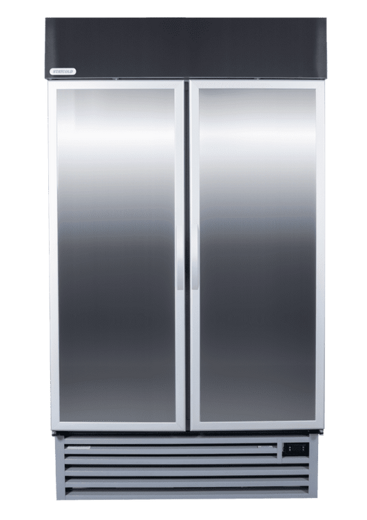 STAYCOLD Upright Double Solid Hinged Door Display Freezer
