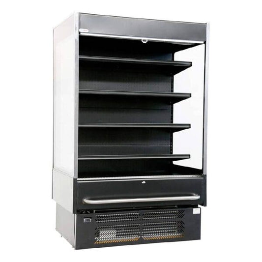 Wall Chiller 2.5m glass patch-end, white interior (Just Refrigeration)